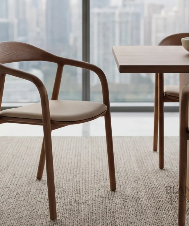 Modern Solid Wood Accent Chair.