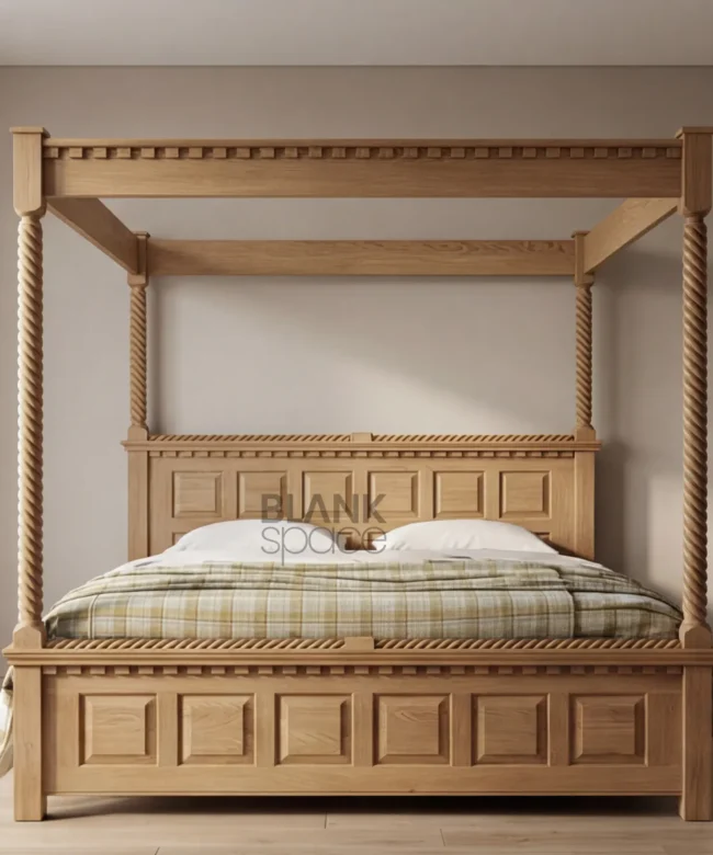 Classic Solid Wood Canopy Bed