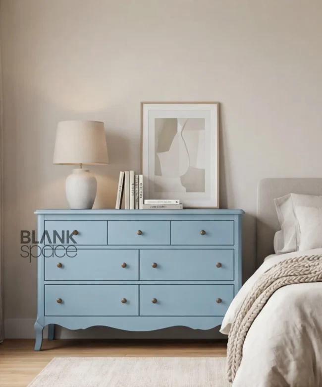 Classic Blue Wooden Chest of Drawers
